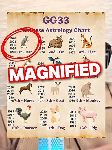 The rat signs magnified CHINESE ASTROLOGY #zodiacpost #astrology #numerology #gg33