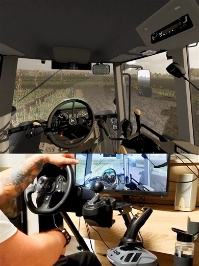 Farming Simulator John Deere 7810 Steering Wheel Manual Gearbox Thrustmaster Farmstick #dkgc #fs22