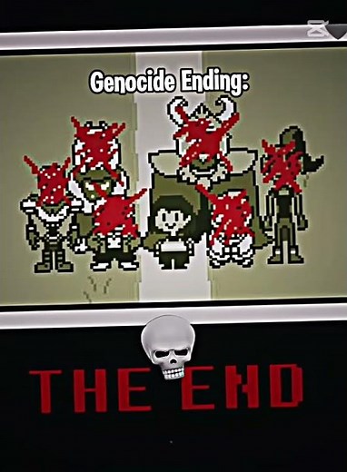 True Pacifist 😇 V.S Genocide 😈Ending #undertale #edit #truepacifist #genocide #ending #shorts