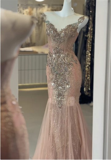 Blushing like a peach ,shining like a mermaid #pickagowngallery #pickagown #puchong #bride #fyp