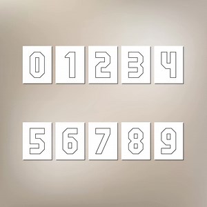 Large 8-inch Printable Number Templates 0–9 – Digital PDF for Classrooms, Teaching, and Crafts - Etsy