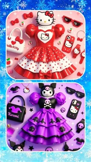 Hello Kitty ♥️ Vs Kuromi 💜 Lisa Or Lena Sanrio Edition #hellokitty #kuromi #tiktok #shorts #viral