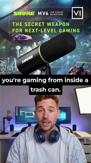 Shure MV6 Gaming Microphone – Tap-to-Mute, Noise Canceling & Pro Sound #usb gaming mic #microphone