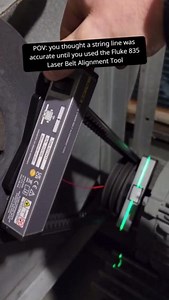 1.7K views · 12 reactions |  POV: You thought a string line was accurate until you used the #Fluke835 Laser Belt #Alignment #Tool. ⚙️ Get instant answers to validate the alignment of your belt driven #machines and protect them from unnecessary deterioration today!  Equip yourself at ➡️ https://fluke.co/835-fb ⬅️  hvacr_tech_downunder | Fluke Australia | Facebook