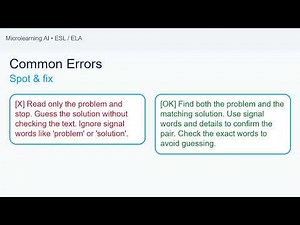 Reading skills identifying problem solution structure