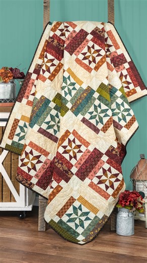 50K views · 968 reactions | Join Jen as she shows you how to create our Log Cabin-ish Quilt Block. A balanced blend of striking star motifs and log cabin-inspired frames in rich earthy tones creates a classic, enduring style you’ll love to display in your home. Watch the full tutorial: https://www.shabbyfabrics.com/p203107 | Shabby Fabrics | Facebook