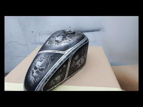 How to hydrodip and custom paint a harley tank.Also using a little airbrush..