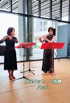 メヌエット ト短調 バッハ フルート二重奏