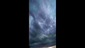 Dark storm clouds roll over Dover, Pennsylvania, USA