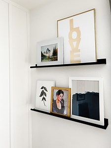 Modern Metal Picture Ledge Shelf: Gallery Wall Display, Black, White, or Green - Etsy