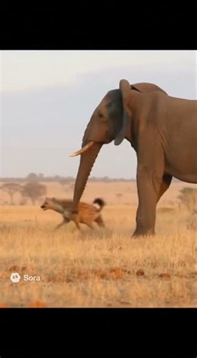 Elephant Under Siege: Hyena Pack Attack