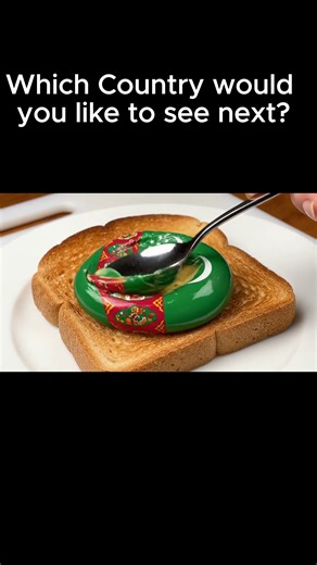 Spreading Country Flag balls on Toast 🍞🌍 | AI ASMR – Oddly Satisfying Toast ASMR 26