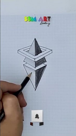3D Geometric Drawing Tutorial | Impossible Shape Sketch | SSM Art