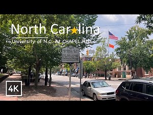 [4K] North Carolina, University of N.C. at Chapel Hill, Summer Walk Tour
