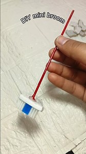 DIY mini broom 🧹 from toothbrush ||easy tutorial #miniature