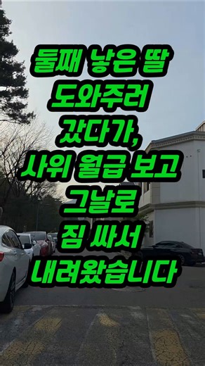 (13만🍀) 둘째 낳은 딸 도와주러 갔다가 사위 월급 보고 그날로 짐싸서 내려왔습니다