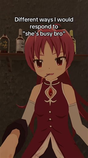 shes busy bro? 😓 original by @kiloismiles #react #vrchat #madokamagica #viral #xyzbca