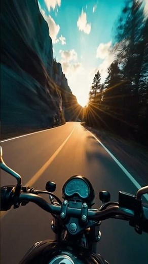 First-Person Motorcycle Ride at Sunset 🌅 | Cinematic POV Bike Journey Through Nature