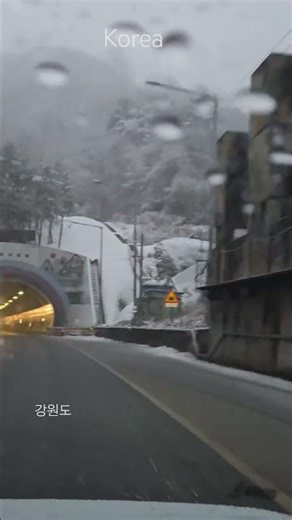 Enjoy the beautiful snow scenery of Gangwondo with snow falling~#Gangwon #Snow#Travel #Korea#Winter