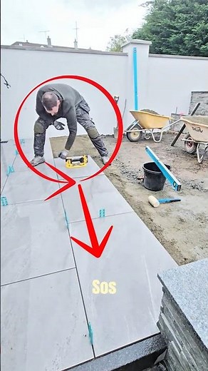 Perfect Outdoor Tile Installation Technique | Using Rubber Mallet for Leveling Like a Pro!