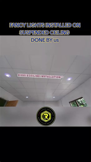 Suspended Ceiling Installation with Color Changing Lights