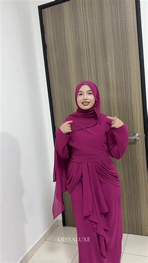 Rania Dress in code Fuschia Pink🩷 #dresstunang #dresscantik #dressmurah #dressrayahaji #fyp