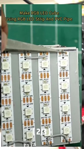 DIY RGB LED Cube with Strip Light and PVC Pipe