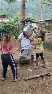 When Blindfolded + Stick + Pot = Total Chaos 😂🪄 #ViralComedy #FamilyFun #FunnyShorts