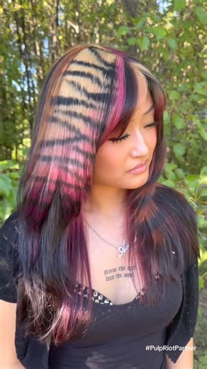 🦝Hi im Emmett🦝 on Instagram: "#PulpRiotPartner Fall hair, but make it WILD🦝🐆🦓. Autumn just dropped… and so did the hottest hues 🍁🔥 Obsessed with Pulp Riot’s new collection. Who’s ready for a seasonal switch-up? Go check out their new colors #ImpulseCollection •. @saloncentric •. @Pulpriothair"