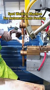 Spot Welding Machine For Automatic Nuts Feeding, The feeding speed is extremely fast and precise. The welding quality is excellent. #nutspotweldingmachine #nutweldingmachine #nutautomaticweldingmachine #nut #spotweldingmachine #spotwelders | Welding Machine