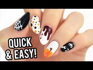 5 Last-Minute Halloween Nail Art Designs Using Toothpicks!