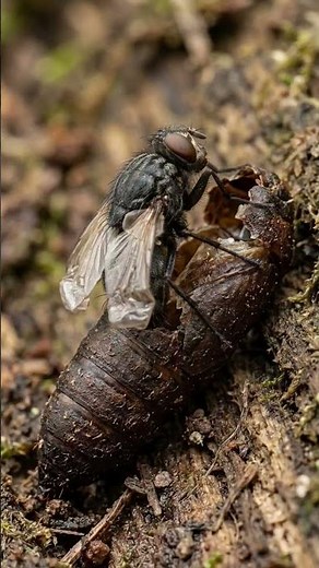 House Fly Life Cycle in 30 Seconds 🪰 | From Egg to Adult Fly #Shorts
