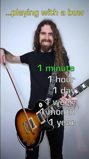 Playing guitar with a bow for...