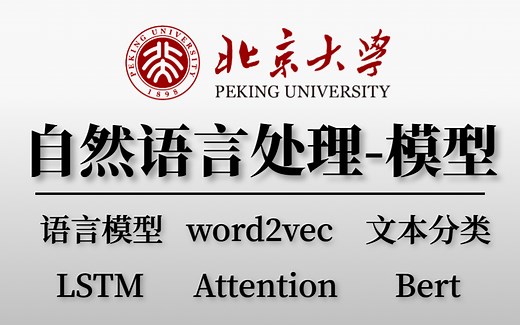 一次性学会六大NLP模型：语言模型、word2vec、文本分类、LSTM模型、Attention模型、Bert模型，原理详解 项目实战 源码分析！