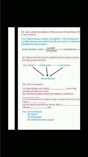 class 7 science chapter 1 question answer| nutrition in plants exercise question answer