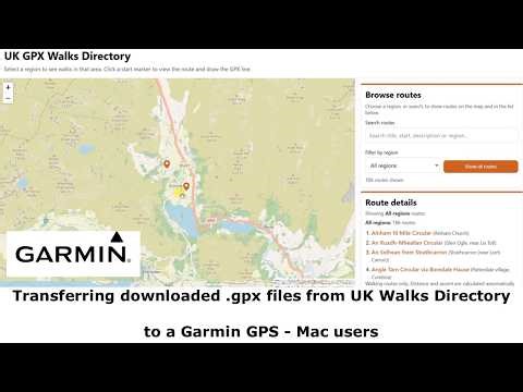 Downloading GPX File and transferring to a Garmin GPS - Mac users