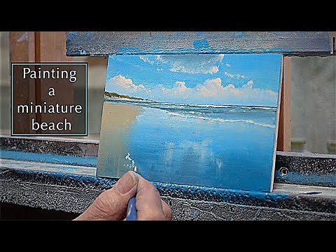 Painting a miniature beach