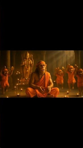 🙏 "Monkey Saints Singing Bhajans in Temple 🐒✨ | Divine Aarti Vibes" #shorts