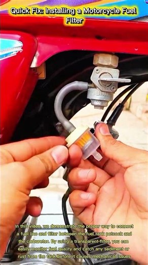 Quick Fix: Installing a Motorcycle Fuel Filter