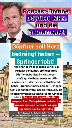 Hat Springer-Boss Döpfner den Kanzler bedrängt? Jetzt tobt ein offener Medienkrieg!