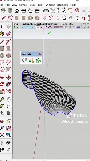 Sketchup Tutorial: Creating Curves with Curviloft Plugin
