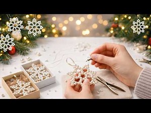 Handmade Pearl Snowflake Ornament | Christmas Tree Decoration & Gift Idea