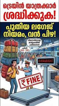 ട്രെയിൻ യാത്രക്കാർ സൂക്ഷിക്കുക! 🚨 ബാഗ് കൂടിയാൽ ഇനി വൻ പിഴ! #IndianRailway #NewRules #RailwayNews