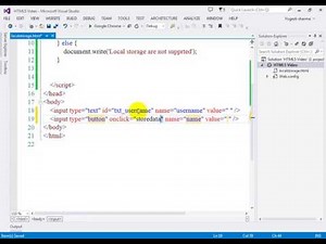 localstorage and session storage in HTML5