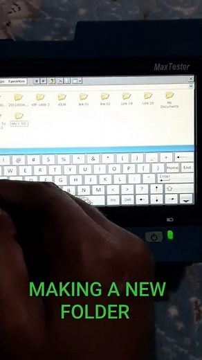 Making a new folder in exfo otdr 730c