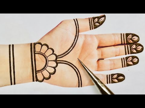 Step by step easy full hand Mehndi design trick for beginners| Easy Indian front hand Mehndi design