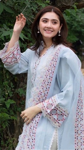 pakistani actress in sky blue dress #shorts
