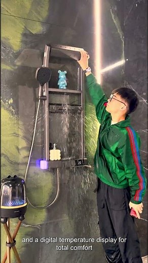 Smart Shower System with Touch Panel and Waterfall Mode #interiordesign #furniture