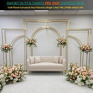Wedding Arbor Gold Plated Free Standing Galvanized Metal Frame,7.9ft Height, 13.1ft Length,backdrop Floral Stand for DIY Wedding Decoration - Etsy