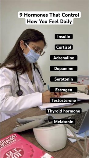 9 Hormones That ControlHow You Feel Daily #hormones #health #feel #mood #dailyroutine
